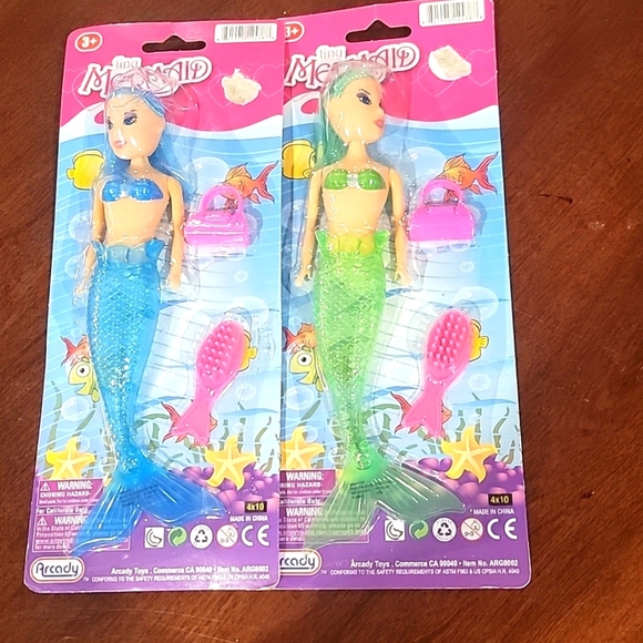 (J26) 3 Tiny Mermaid dolls with accessories - Picture 2 of 5